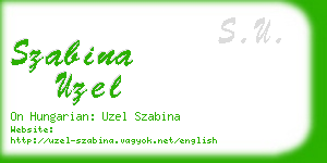 szabina uzel business card